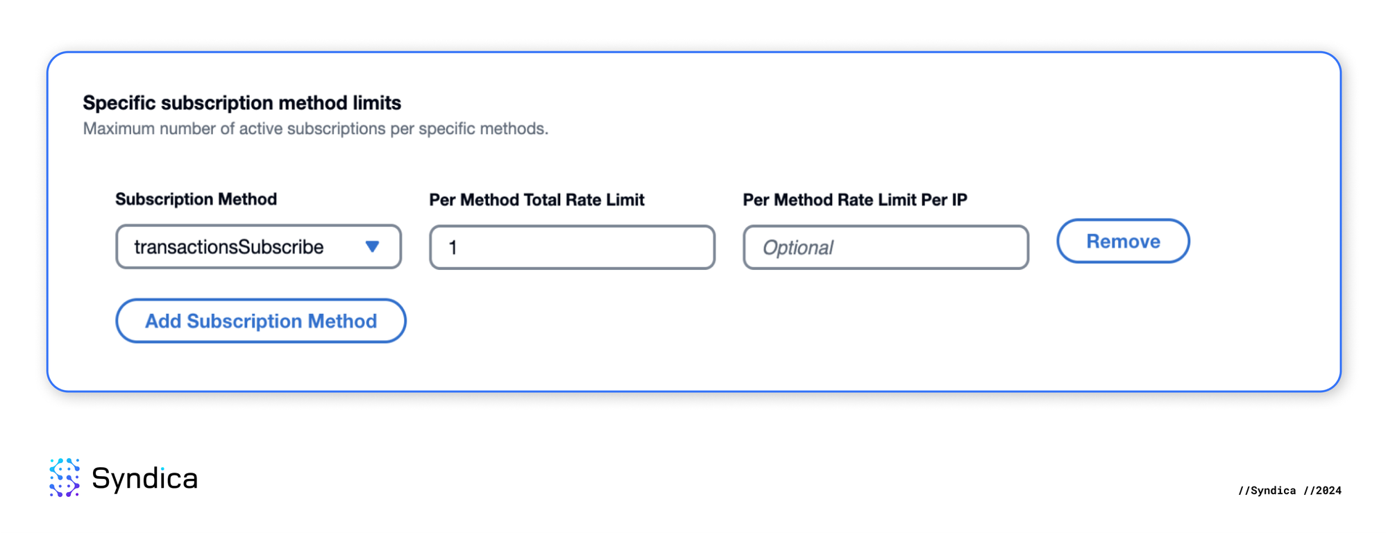 Configure ChainStream subscription limits