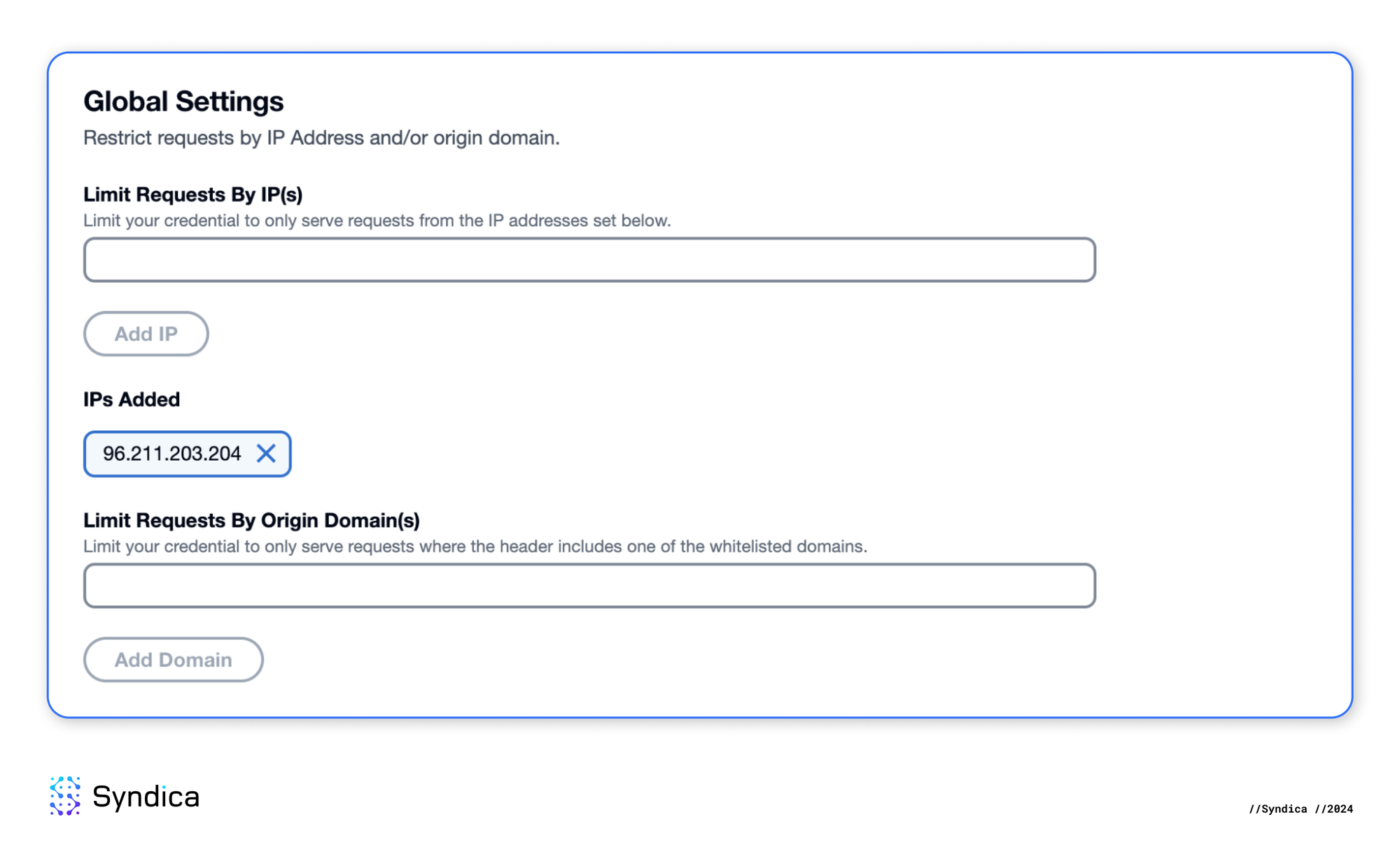 Restrict API key to specific IP address