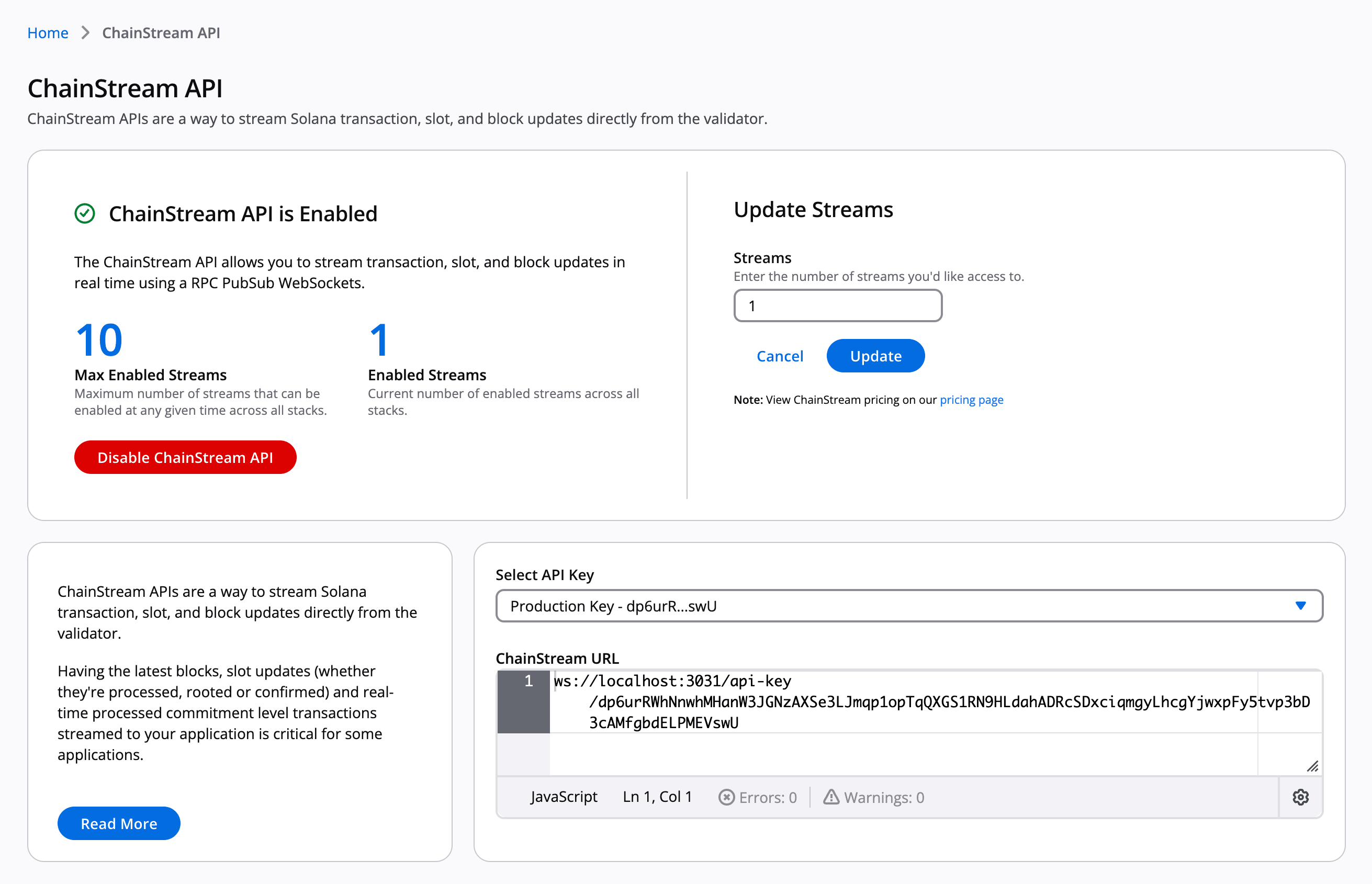 Manage ChainStream Subscriptions